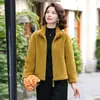 Chaqueta de Lana de Cordero para Madre Joven Top para Mujer Otoño Invierno Nuevo Ropa para Mujeres de Cuarenta y Cincuenta Años Chaqueta Corta de Felpa