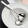 Cuchara sopera de acero inoxidable 304 de estilo japonés, cuchara sopera de mango largo de cabeza grande para ramen, cuchara sopera para fideos instantáneos, venta al por mayor