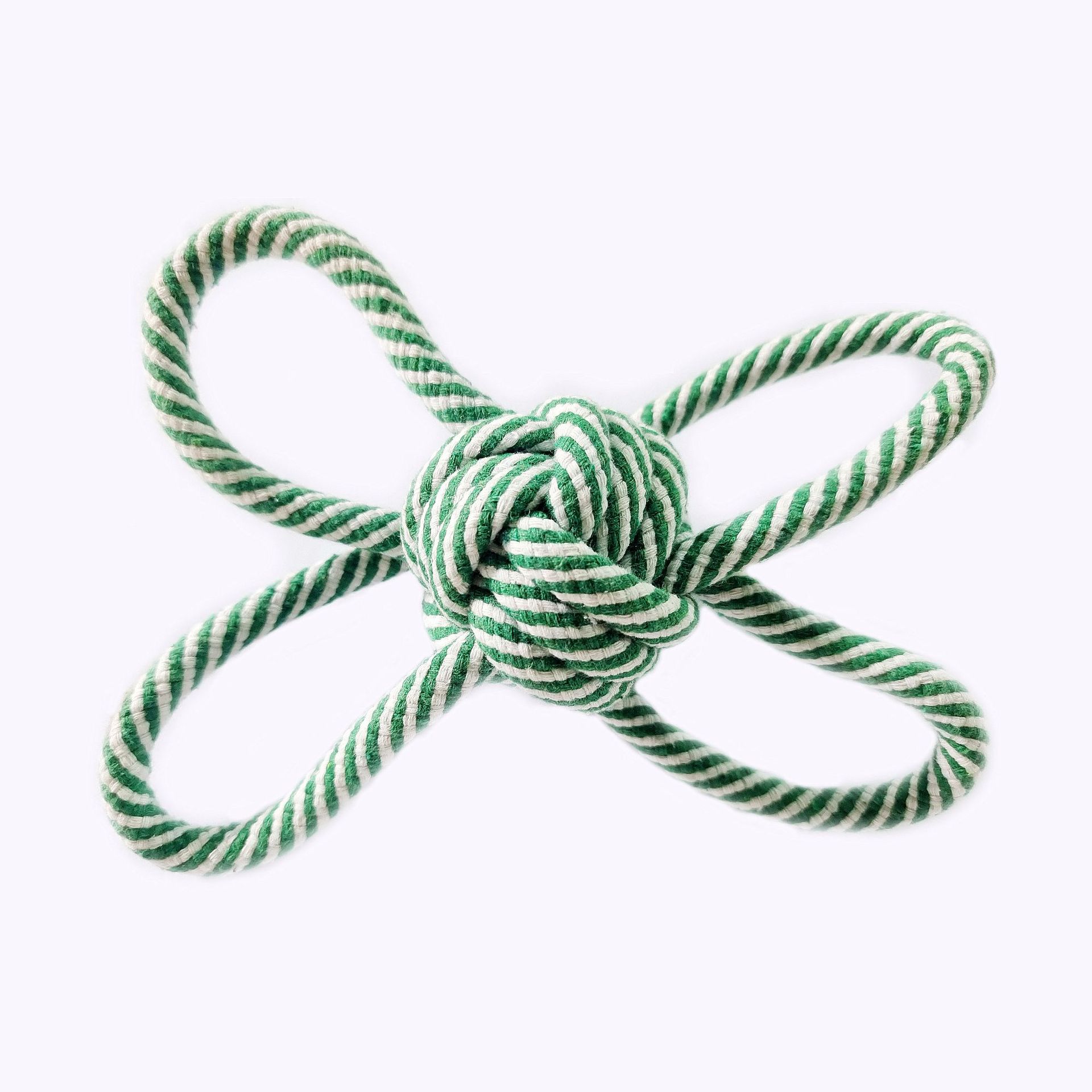 绿白斜条纹四耳球小