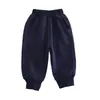 Pantalones de forro polar para niños, pantalones de chándal gruesos de otoño e invierno, pantalones deportivos para exteriores, ropa para niños, pantalones de moda para niños y niñas