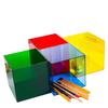 Caja de Almacenamiento Acrílica Colorida Translúcida Almacenamiento para Joyería Cosméticos Miscelánea Caja de Almacenamiento Archivo Cesta de Almacenamiento de Escritorio