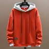Sudadera con capucha para hombre, primavera y otoño, fina, holgada, marca de moda, chaqueta de dos piezas falsa, top casual de moda para hombre