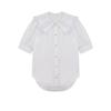 [Serenata noruega] Camisa blanca de encaje de corte vintage + Vestido de tirantes con escote en U