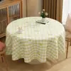 Toalha de Mesa Redonda Avançada Sem Lavagem À Prova de Óleo Impermeável Anti-Manchas Toalha de Mesa para Sala de Jantar Toalha de Mesa Redonda Tapete de Mesa Redondo Doméstico