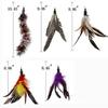 Juguete divertido para gatos, popular en Amazon, con anzuelo telescópico, caña de pescar, juguete para mascotas con 6 cabezales de repuesto, divertido palo para gatos, juguete con plumas.