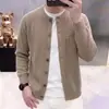 Producto de moda en Douyin: Suéter cárdigan de punto simple, elegante y casual para hombre, directo de fábrica