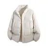 Nueva Chaqueta de Algodón para Hombre de Invierno con Algodón Añadido y Engrosamiento, Casual Cuello Alto Holgada Cálida Chaqueta Acolchada de Algodón con Múltiples Bolsillos