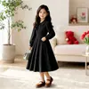 Nueva colección de primavera y otoño: elegante vestido camisero de manga larga para niñas, perfecto para uso casual y fácil de combinar con otros atuendos