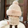 Chapéu para Mulheres, Máscara de Ciclismo de Inverno, Capuz de Rosto Inteiro, Cachecol de Pescoço à Prova de Vento, Proteção de Orelha com Forro de Lã, Cobertura para a Cabeça, Chapéu Integrado Quente