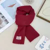 Novo Cachecol de Lã Tricotado de Cor Pura Outono/Inverno 2025 para Mulheres Estilo Coreano de Inverno Versátil Quente Proteção para o Pescoço Cachecol à Prova de Frio