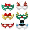 Máscara de decoración navideña, accesorio para fotos de fiesta de máscaras navideñas, máscara con purpurina, máscara para ojos de copo de nieve y bayas