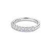 Anel de Banda Pave com Moissanita de 2mm High-End Fashionável Nine Princess para Mulheres em Prata Esterlina 925 Versátil Empilhável Acessórios de Anel de Diamante Fonte Atacadista