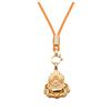 Ámbar Cera de Abejas Oro Marca Buda Hebilla Especial Cordón Colgante Ajustable Collar para Hombre y Mujer Cuerda a Juego Cuerda Colgante Yu Pei