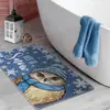 Felpudo Festivo de Navidad para Entrada, Resistente a la Suciedad, Resistente al Desgaste, Fácil de Limpiar, Felpudo para Baño, Absorción Rápida de Agua, Alfombrilla Antideslizante