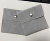 Bolsa de franela gruesa en stock, bolsa para empaquetar joyas, bolsa a presión, bolsa de empaque plegable, bolsa de tela negra para caja ciega.