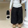 (9.22 Nuevas Llegadas)Pantalones de Niña Invierno Estilo Nuevo Felpa Plus Pantalones Casuales Pantalones de Pierna Ancha para Niños Pantalones Largos para Bebé