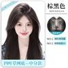 Peruca com Franja para Mulheres com Coroa Alta, Aplique para Aumentar o Volume, Coroa Alta Volumosa, Cabelo Humano Realista para Cobrir Cabelos Grisalhos, Franja Falsa