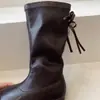 Zapatos infantiles de estilo vintage para otoño e invierno, botines Martin infantiles, botas altas para niñas, botines sencillos dulces de princesa para niñas