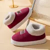 Pantuflas de algodón de pana para hombre y mujer, con talón cubierto y forro de felpa, zapatos de interior antideslizantes para el hogar para personas mayores, cálidos para el invierno