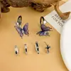 Anel Super Fada Colorido Zircônia Borboleta Anel Feminino Leve Luxo Alto Padrão Aberto Ajustável Nicho Design Anel