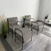 Silla Sofá Trenzada con Cuerda para Exteriores, Invernadero, Jardín, Bienes Raíces al Aire Libre, Juego de Tres Piezas de Silla Trenzada con Cuerda, Muebles Combinables, Arte de Ratán
