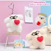 Chaveiro de Pelúcia Fofo Cachorrinho Doce Amor Puxar Pingente de Bolsa Bonito Presente de Dia dos Namorados Atacado