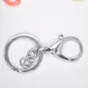 Chaveiro de metal com fecho de lagosta e corrente conjunto de três peças pingente de chaveiro joia materiais DIY feitos à mão atacado