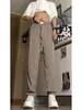 Pantalones de traje casual caqui estilo japonés de seda de hielo de secado rápido para hombre de alta calidad, corte slim fit recto para verano