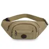 Bolsa Transversal Casual Simples Transfronteiriça Moda para o Trabalho Lona Bolsa de Cintura Caixa Registradora Bolsa de Ombro Único Multicamadas para Exterior Bolsa de Peito Masculina