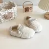 Zapatos de Peluche para Niñas 2026 Nuevo Otoño Zapatos de Algodón con Felpa Moda Infantil Versátiles Zapatos Birkenstock Pantuflas Cálidas para Bebé
