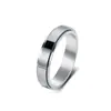 Qianfeng Anillo Giratorio Suave de Venta Caliente Europea y Americana Acero de Titanio Chapado en Oro al Vacío Grabado Láser Joyería de Mano para Aliviar la Ansiedad