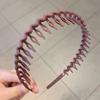 Faixa de Cabelo Lavagem Facial Fosca Plástico Feminino Presilha para Cabelo Agrupamento de Cabelo Prensado Franja de Cabelo Quebrado com Dentes Antiderrapante Aplicar Máscara Presilha de Cabelo no Topo Craniano Alto