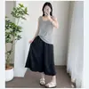 Pantalones falda de pierna ancha para mujer, talla grande, estilo coreano, adelgazantes y versátiles 150 kg Pantalones cortos talla grande, nuevo modelo 2026