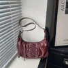 Bolsa única com pregas na axila, nova coleção outono 2026, bolsa de ombro elegante e de alta qualidade em cor sólida com um design distinto