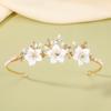 Diadema Nueva Estilo Coreano Transfronteriza Europea y Americana con Flores y Perlas, Diadema de Lujo Ligero, Adorno para la Cabeza de Flor de Porcelana, Accesorio para el Cabello de Novia