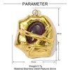 Flor de Piedra Natural Francesa Gota de Agua Diy Colgante de Acero de Titanio Geométrico Ovalado para Mujer Malachita Acero Inoxidable Joyería Colgante