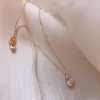 Pendientes de novia pendientes de gota de agua de cristal romántico francés collar simple elegante moda femenina pendientes de collar con microincrustaciones