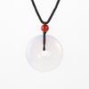 Colgante de Hebilla de Seguridad de Calcedonia Natural Engrosado Luz de Luna Blanca Collar de Hebilla de Seguridad Ágata Brasileña 30mm Colgante de Hebilla de Seguridad