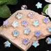 Taladro de Sirena Aurora de 12 mm Estrella de Cinco Puntas Perla de Cuatro Vías Aleación Perla de Cuatro Agujeros DIY Cadena para Teléfono Móvil Accesorios para Collar