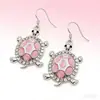 Pendientes Colgantes de Tortuga con Goteo de Aceite, Sencillos y Lindos, Lujo Ligero con Diamantes, Regalo para Novia, Pendientes de Tortuga, Transfronterizo