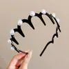 Faixa de Cabeça Floral Dentada Doce para Mulheres, Uso Diário ao Ar Livre, Faixa de Cabelo com Fita Superior de Caveira Alta, Prendedor de Cabelo Integrado, Acessório de Cabelo