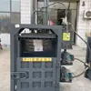 Prensa hidráulica de doble cilindro de 40 toneladas hecha a medida, convertida eléctricamente para uso doméstico, de doble motor, para compactación de cartones de desecho y bolsas tejidas.