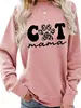 Amazon comércio exterior casual manga comprida gola redonda camisa laço vermelho vaca divertida estampada suéter feminino solto
