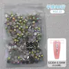 Accesorios de Uñas de Moda con Pedrería Plana de Alto Brillo y Alta Transparencia, Pedrería Checa Color AB, Decoraciones para Uñas que No se Caen al por Mayor