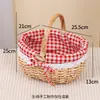 Cesta de Fruta Huevo Tejida de Sauce Cesta de Almacenamiento Fabricante Cesta de Mano para Picnic al Aire Libre Cesta de Huevos Cesta de Flores para Mejor Amigo