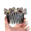 2026 Novo Modelo Pente de Cabelo Flor de Cristal de Alta Resistência para Mulheres, Acessório de Cabelo de Cristal Super Delicado de Alto Padrão, Elegante e Gracioso