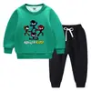 Traje de suéter para niños otoño e invierno 2023 estilo occidental nuevo traje cálido de invierno acolchado de terciopelo de manga larga para niños grandes