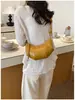 Bolso de Hombro Casual Retro de Moda Tipo Bollo para Mujer, Bolso Cruzado de Hombro de Moda Estilo Coreano Ins, Bolso Cruzado Sencillo de Color Sólido para el Día a Día
