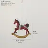 Nuevos colgantes decorativos vintage de resina tridimensional transfronterizos, paquete de regalo de guirnalda, adornos de campana para árbol de Navidad, decoraciones navideñas