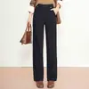 Pantalones de Lana Peluda Rectos de Moda para Mujer 2026 Otoño/Invierno Nuevos de Cintura Alta Adelgazantes de Pierna Ancha Moda Versátiles Largos